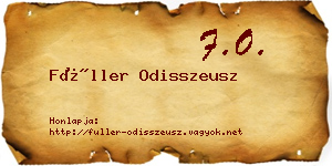 Füller Odisszeusz névjegykártya